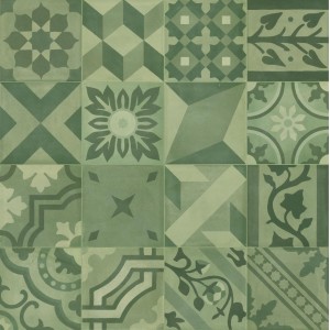 MARAZZI CROGIOLO_D_SEGNI_BLEND VERDE DECORO MIX 20X20