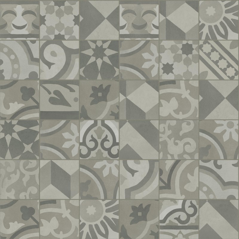 MARAZZI CROGIOLO_D_SEGNI_BLEND GRIGIO DECORO MIX 10X10