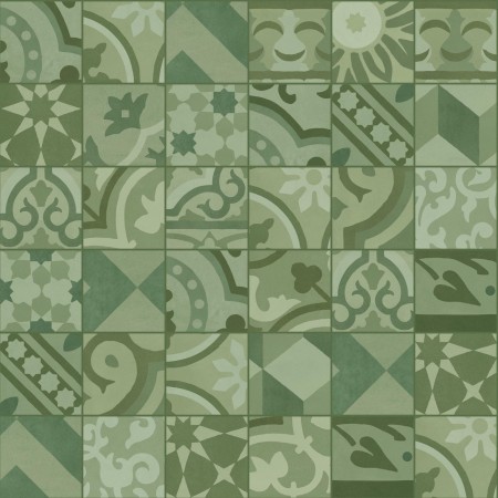 MARAZZI CROGIOLO_D_SEGNI_BLEND VERDE DECORO MIX 10X10