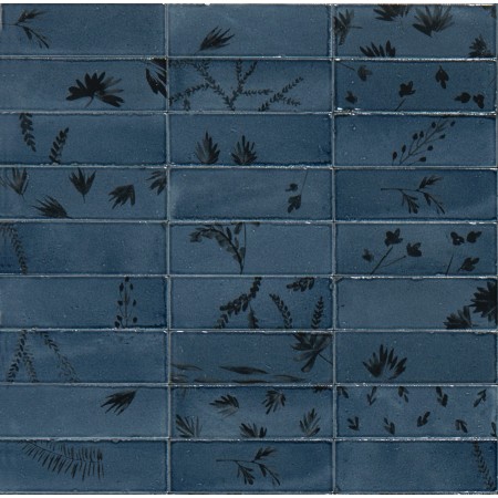 MARAZZI CROGIOLO_RICE BLU DECORO LEAF LUX 5X15