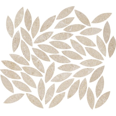 MARAZZI MYSTONE_LIMESTONE 34.2x38 LEAF MOSAIC SAND