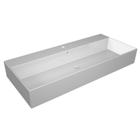 GSG ZENITH Lavabo Bordo Fino Cm 102 Monoforo Bianco Lucido