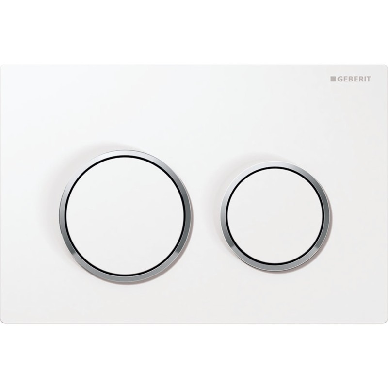 GEBERIT OMEGA 20 PLACCA BIANCO-CROMO-BIANCO