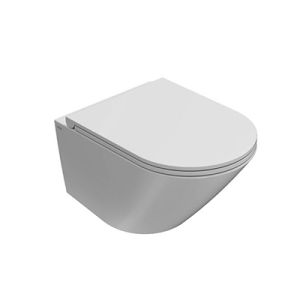 GLOBO FORTY3 Wall-Hung Toilet 52 cm Rimless Glossy White