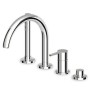 ZUCCHETTI GILL BATHTUB EDGE MIXER WITH HAND SHOWER