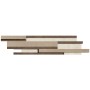 FLORIM - FLOOR GRES INDUSTRIAL LISTELLO MIX 3D IVORY/MOKA/TAUPE 15X60
