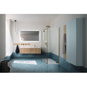 ARBI SKY ONDINA COMPOSITION 05 LIGHT ELM FINISH L140.6 CM P50.5 CM WITH INTEGRATED BASIN IN CRISTALOLANT