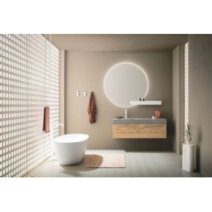 ARBI SKY PRECIOUS COMPOSITION 07 ANTIQUE OAK FINISH ESSENCE L140.6 CM P50.5 CM WITH INTEGRATED BASIN IN LAMINAM
