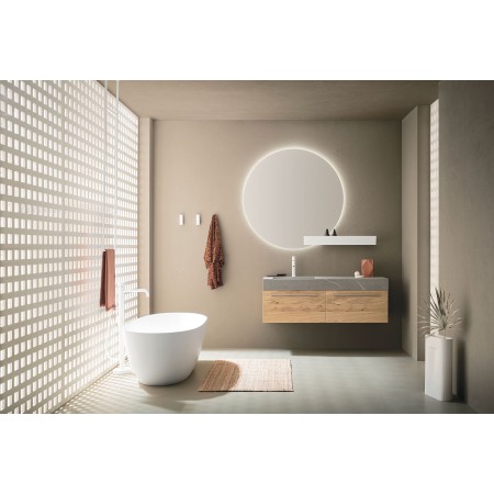 ARBI SKY PRECIOUS COMPOSITION 07 ANTIQUE OAK FINISH ESSENCE L140.6 CM P50.5 CM WITH INTEGRATED BASIN IN LAMINAM