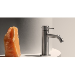ZUCCHETTI HELM BASIN MIXER WITHOUT DRAIN IN STAINLESS STEEL