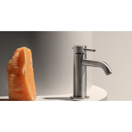 ZUCCHETTI HELM BASIN MIXER WITHOUT DRAIN IN STAINLESS STEEL