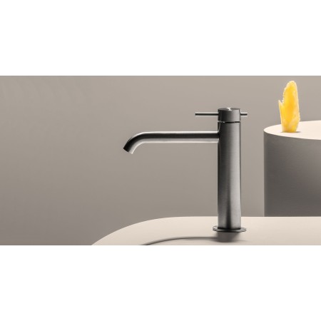 ZUCCHETTI HELM EXTENDED BASIN MIXER WITHOUT DRAIN IN STAINLESS STEEL