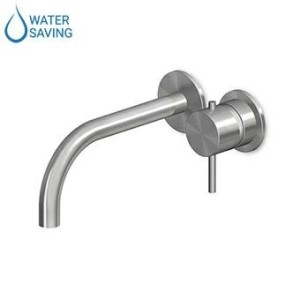 ZUCCHETTI HELM MISCELATORE LAVABO A PARETE 175MM IN ACCIAIO INOX