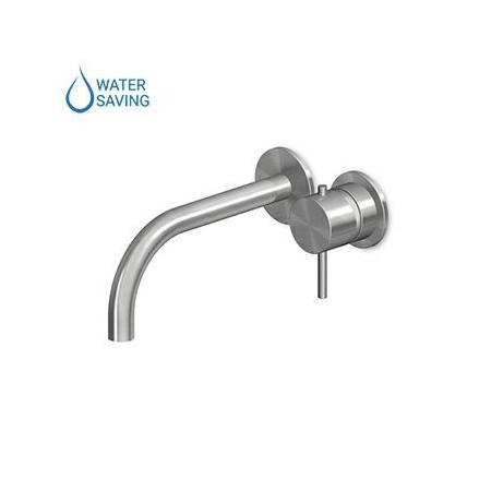 ZUCCHETTI HELM WALL-MOUNTED BASIN MIXER 175MM IN STAINLESS STEEL