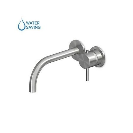 ZUCCHETTI HELM MISCELATORE LAVABO A PARETE 175MM IN ACCIAIO INOX