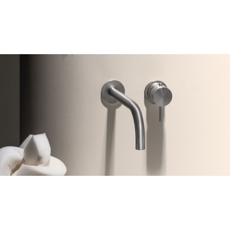 ZUCCHETTI HELM WALL-MOUNTED BASIN MIXER 230MM IN STAINLESS STEEL