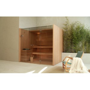 Effe By Effegibi SKY 40 SAUNA DIMENSIONI 170X130X201 IN ASPEN TERMOTRATTATO