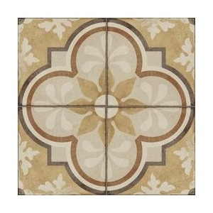 RAGNO CERAMICHE OTTOCENTO DECORO TAPPETO 4 AMBRA 20X20