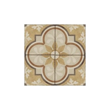 RAGNO CERAMICHE OTTOCENTO DECORO TAPPETO 4 AMBRA 20X20