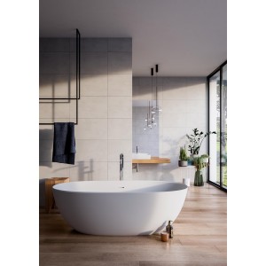 GLASS 1989 BLOOM FREESTANDING TUB IN MATTE WHITE HARDLITE