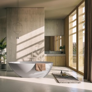 GLASS 1989 CHLOE FREESTANDING BATHTUB 170X85 MATTE WHITE IN MINERALITE