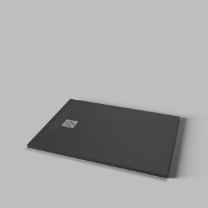 DISENIA PIANO SHOWER TRAY IN BLACK TECNOGEL