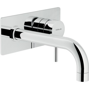 NOBILI LIVE WALL-MOUNTED BASIN MIXER L. 150 MM WITH PLATE