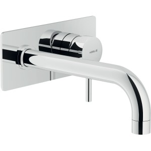 NOBILI LIVE WALL-MOUNTED BASIN MIXER L. 200 MM WITH PLATE