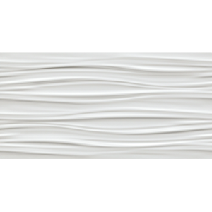 ATLAS CONCORDE 3D Wall Ribbon White Matt 40x80 Matt