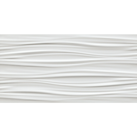 ATLAS CONCORDE 3D Wall Ribbon White Matt 40x80 Matt