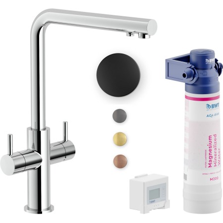 NOBILI SOURCE FILTER DUAL-CONTROL MIXER WITH KITCHEN FILTERING SYSTEM VELVET BLACK