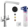 NOBILI SOURCE FILTER DUAL-CONTROL MIXER WITH KITCHEN FILTERING SYSTEM VELVET BLACK