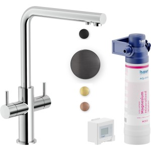 NOBILI SOURCE FILTER MIXER WITH DOUBLE CONTROL AND KITCHEN FILTERING SYSTEM GUNMETAL PVD