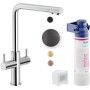NOBILI SOURCE FILTER MIXER WITH DOUBLE CONTROL AND KITCHEN FILTERING SYSTEM GUNMETAL PVD