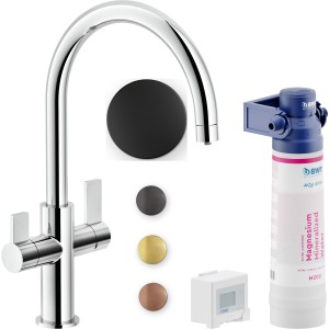 SOURCE FILTER DUAL-CONTROL MIXER WITH KITCHEN FILTRATION SYSTEM VELVET BLACK NOBILI SOURCE FILTER DUAL-CONTROL MIXER WITH KITCHEN FILTERING SYSTEM VELVET BLACK