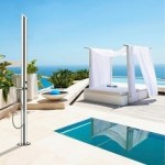 Outdoor shower columns
